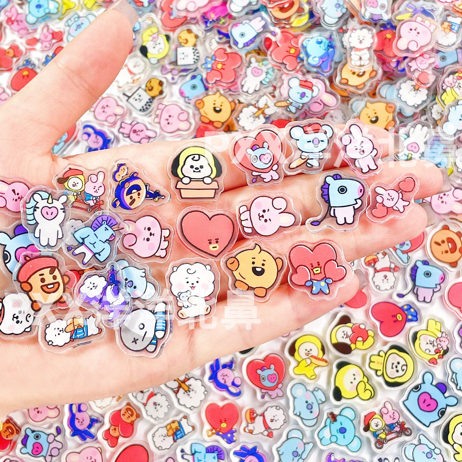 100pcs BT21 BTS Single-Layer 1 - Acrylic Cosplay Prop 评论和价格