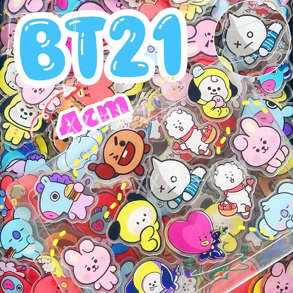 100pcs BT21 BTS Single-Layer 1 - Acrylic Cosplay Prop 评论和价格